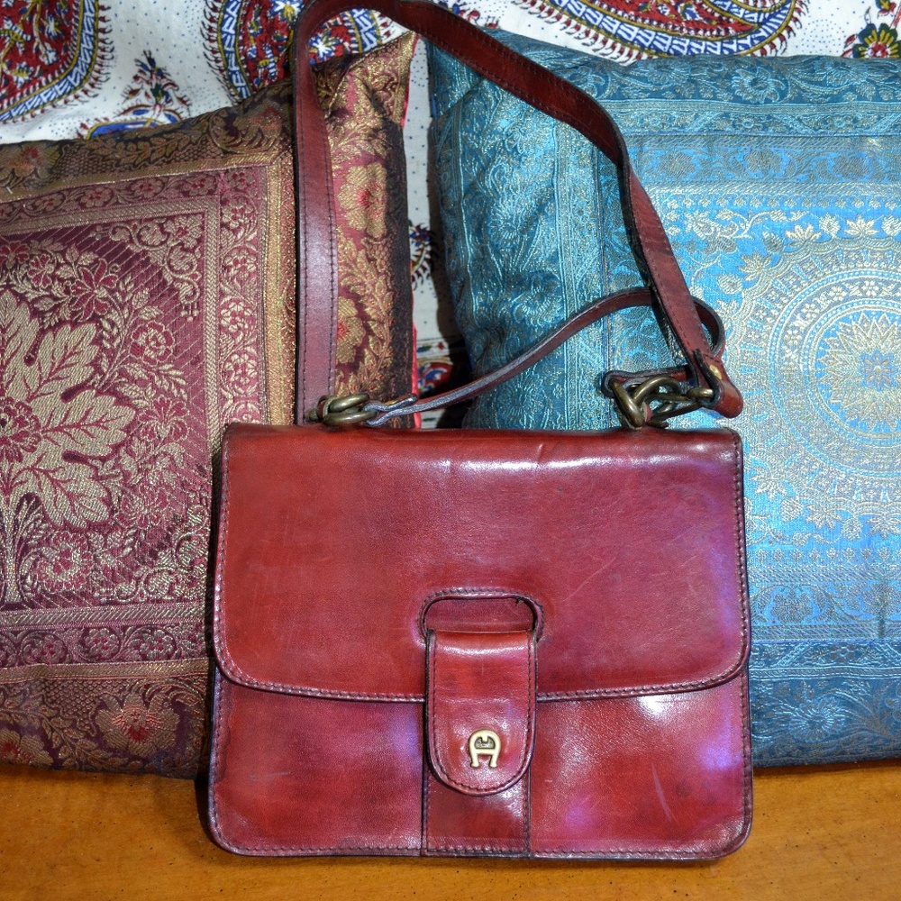 Etienne Aigner Vintage Red Leather Purse